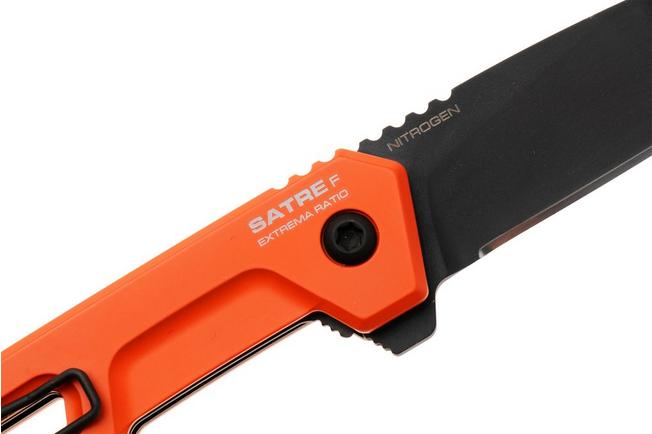 Afbeelding voor Extrema Ratio Satre F 04.1000.0246/NIT/BLK/C4 Black Oxide MIL-C-13924 Nitrogen, Orange Aluminum, zakmes