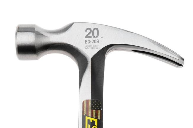 Afbeelding voor Estwing E3-20S Straight Claw Hammer 02-41E3020S Schock Reduction Grip, klauwhamer 560 G