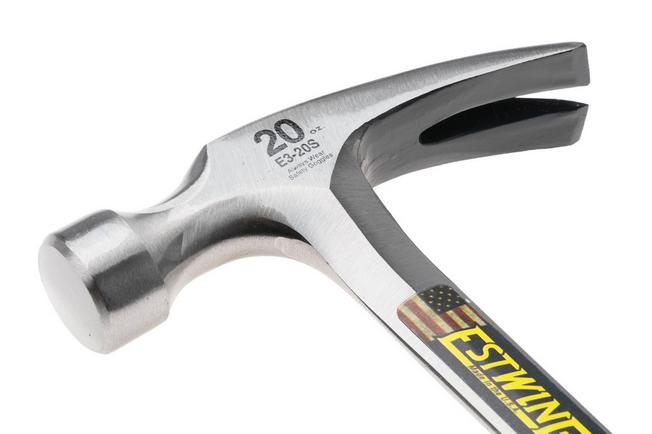 Afbeelding voor Estwing E3-20S Straight Claw Hammer 02-41E3020S Schock Reduction Grip, klauwhamer 560 G