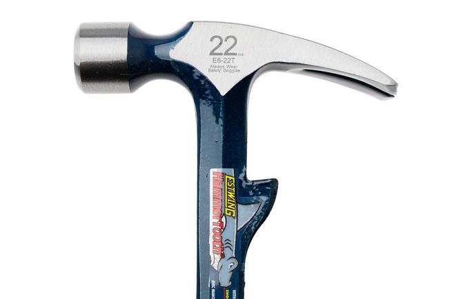Afbeelding voor Estwing E6-22T Hammertooth Straight Claw Hammer 02-41VE622T Shock Reduction Grip, klauwhamer 624 gram
