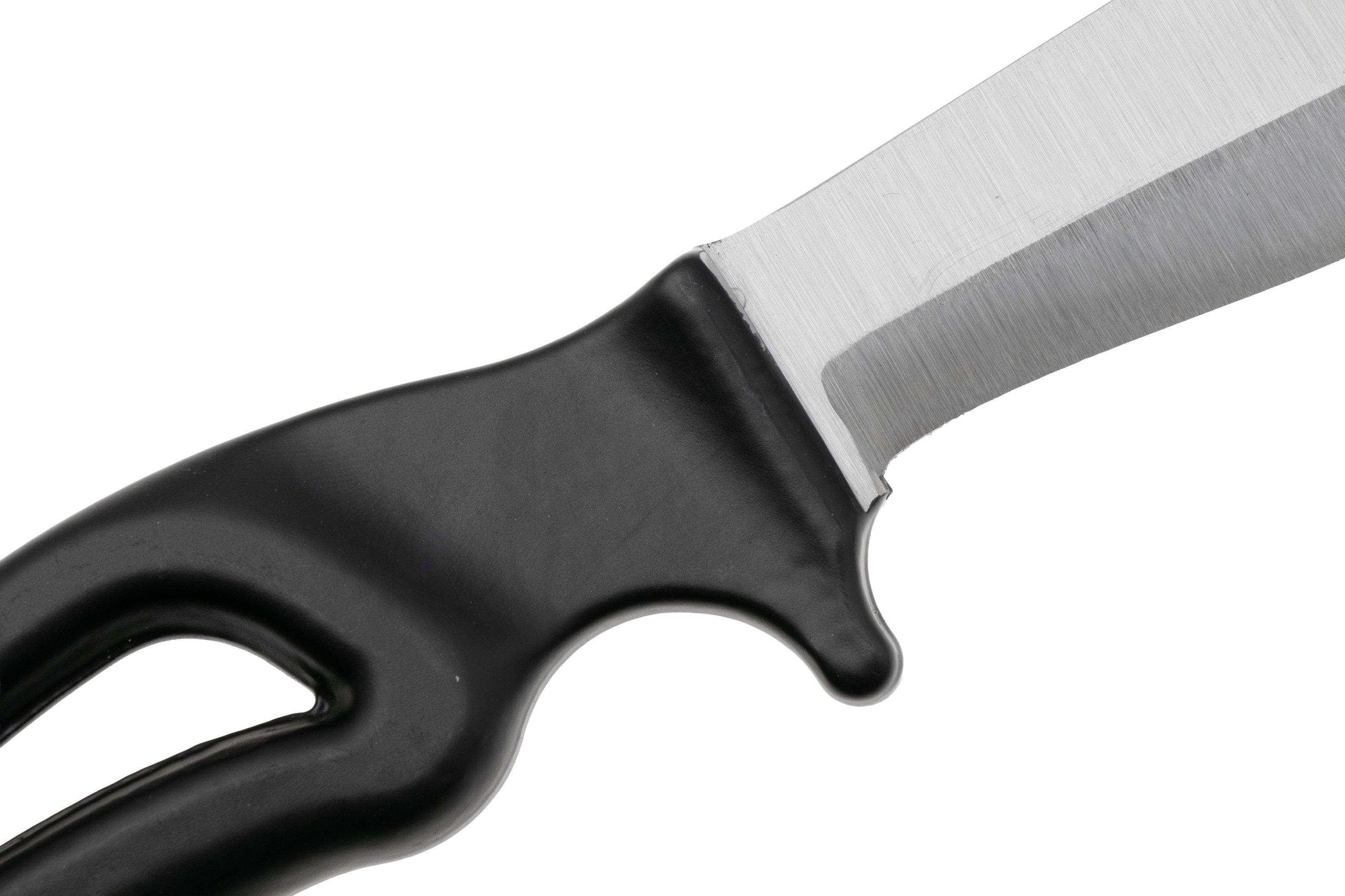 ESEE Model 4 serrated blade, grey handle 4S-MB-B met zwarte schede clip en MOLLE-back | Voordelig kopen bij