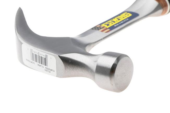 Afbeelding voor Estwing E12C Curved Claw Hammer EWEE12C Stacked Leather Grip, klauwhamer 340 gram