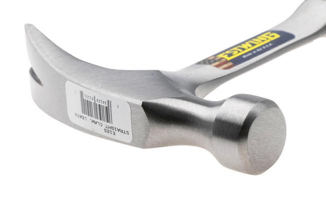 Afbeelding voor Estwing E12S Straight Claw Hammer EWEE12S Stacked Leather Grip, klauwhamer 340 gram 
