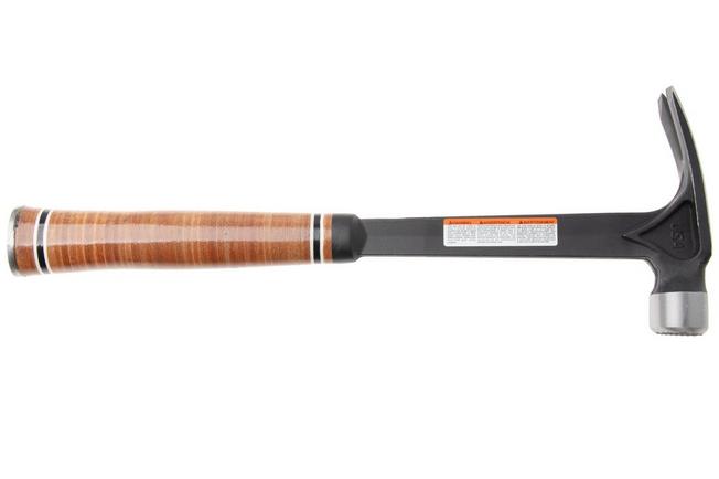 Afbeelding voor Estwing Ultra Series E15SM Milled Face Straight Claw Hammer EWEE15SM Stacked Leather Grip, klauwhamer 425 gram