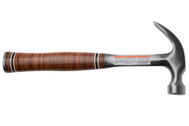 Afbeelding voor Estwing E16C Curved Claw Hammer EWEE16C Stacked Leather Grip. klauwhamer 454 gram