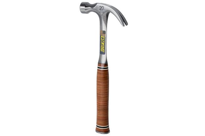 Afbeelding voor Estwing E20C Curved Claw Hammer EWEE20C Stacked Leather Grip, klauwhamer 567 gram