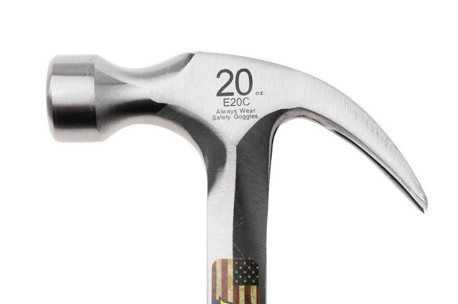 Afbeelding voor Estwing E20C Curved Claw Hammer EWEE20C Stacked Leather Grip, klauwhamer 567 gram
