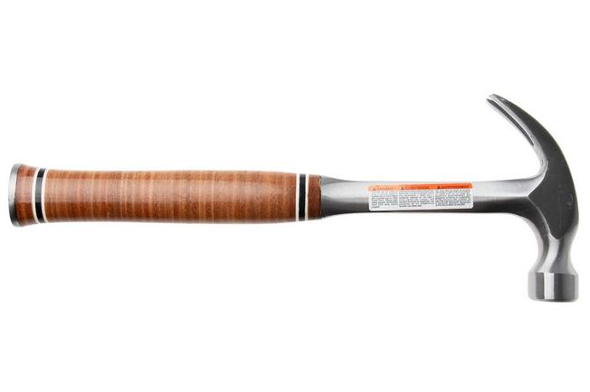 Afbeelding voor Estwing E20C Curved Claw Hammer EWEE20C Stacked Leather Grip, klauwhamer 567 gram