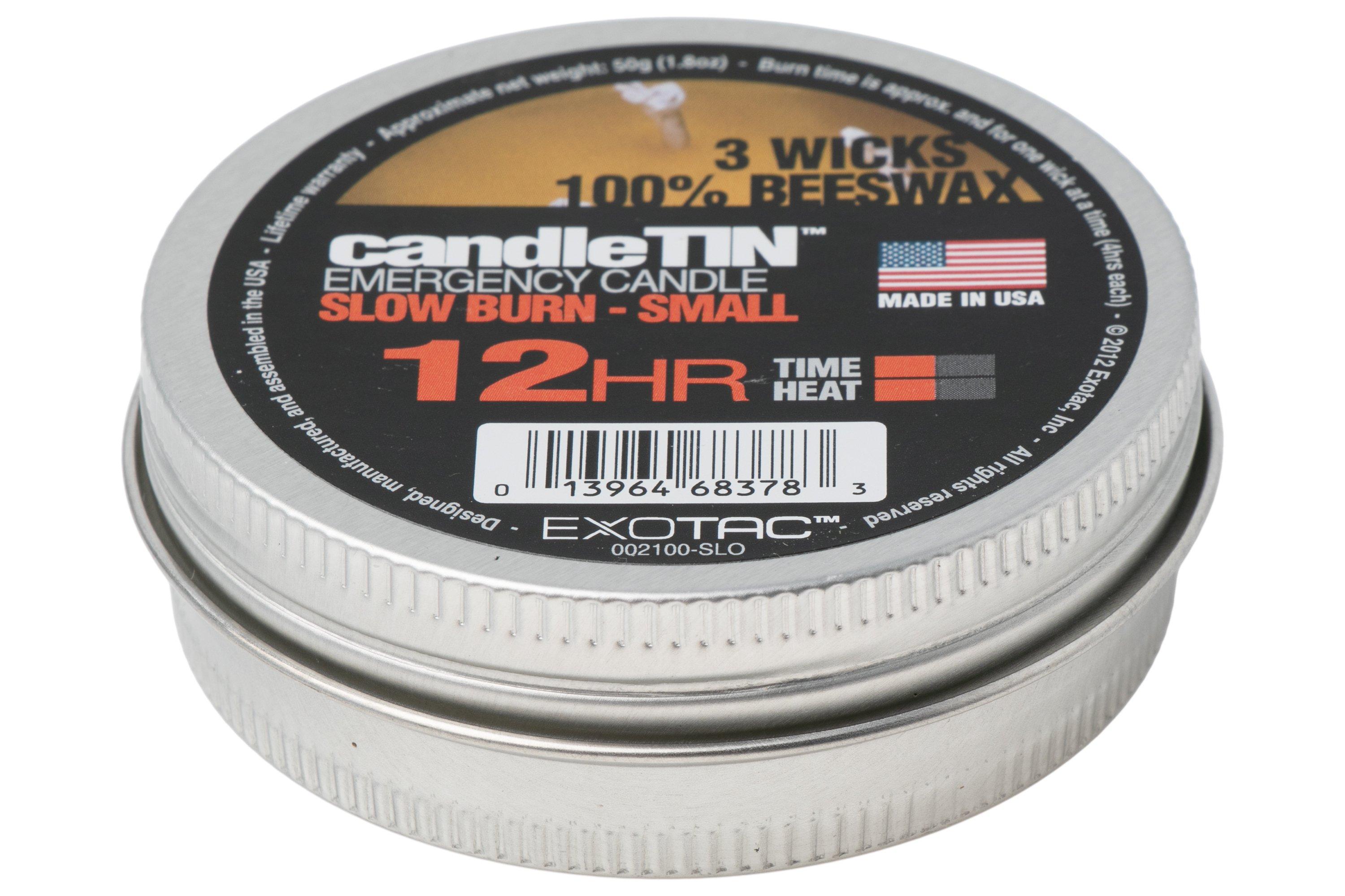 Exotac CandleTIN Small Slow Burn 002100-SLO bougie de survie | Achetez ...