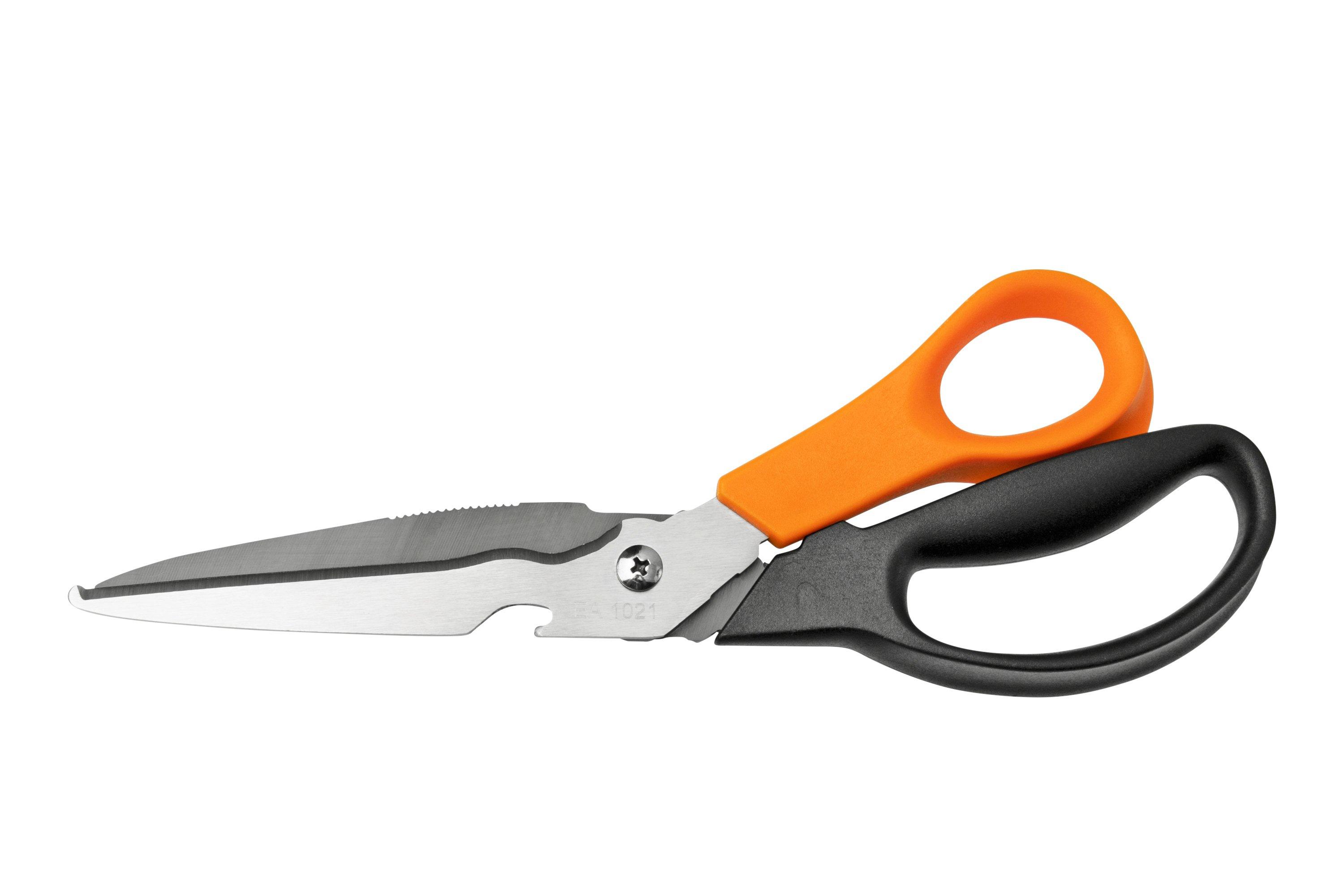 Fiskars Cuts + More Titanium All Purpose Scissors w/ Sharpener and Take  Apart Knife