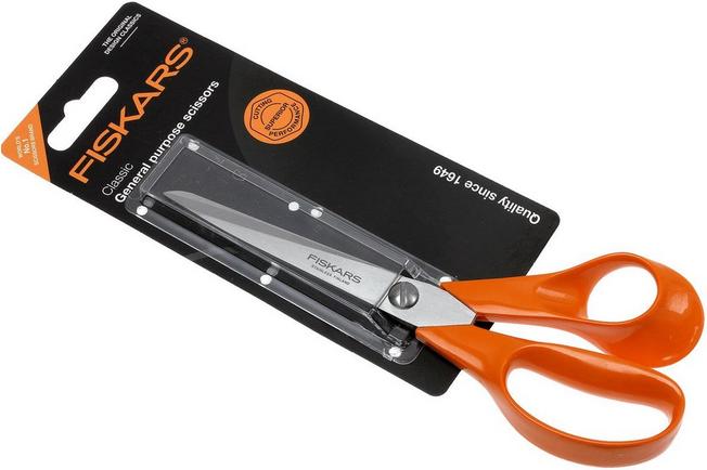 Fiskars 1000815 General Purpose Scissors, Total Length: 21 cm, Quality  Steel/Synthetic Material, Classic, one, Orange