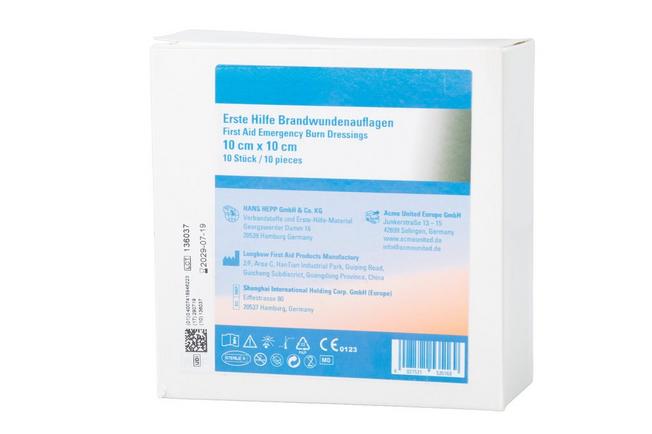 Afbeelding voor First Aid Only Burn Dressing P-91400, brandwondkompres 10x10 cm, 10 stuks