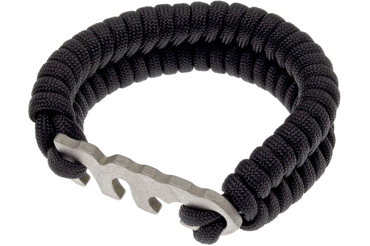 harpoen bros gips Fish Bone, paracord armband met Fish Bone-sluiting, titanium | Voordelig  kopen bij knivesandtools.be