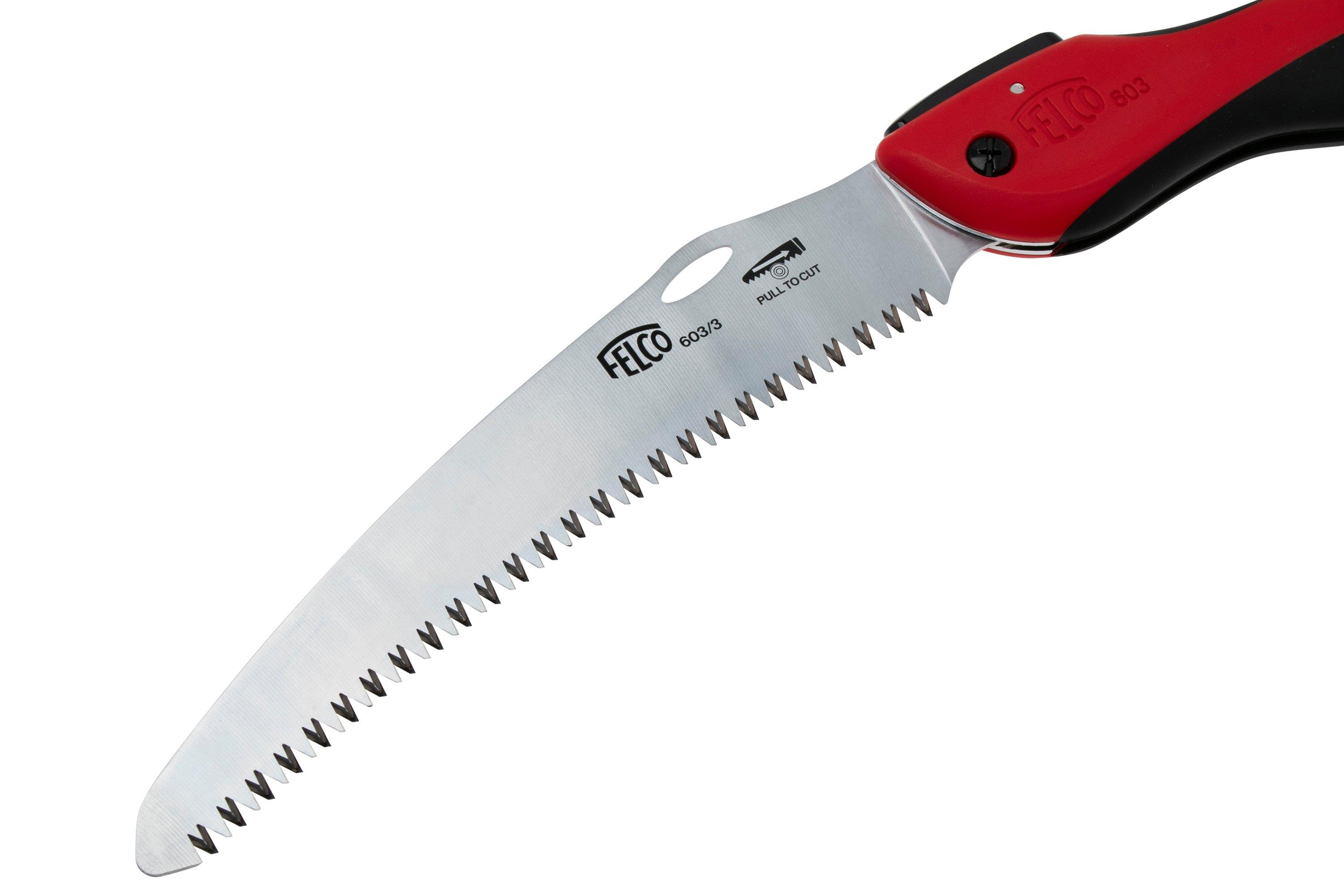 FELCO 603 ErgoReach Folding Pruning Saw - 8 Inch Curved Blade, Pulse Hardened Teeth, Soft Grip Handle