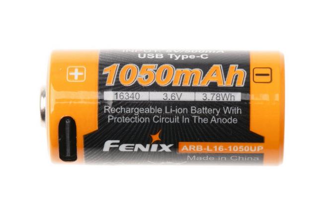 Afbeelding voor Fenix ARB-L16-1050UP, 16340 oplaadbare accu, 1050 mAh Li-Ion