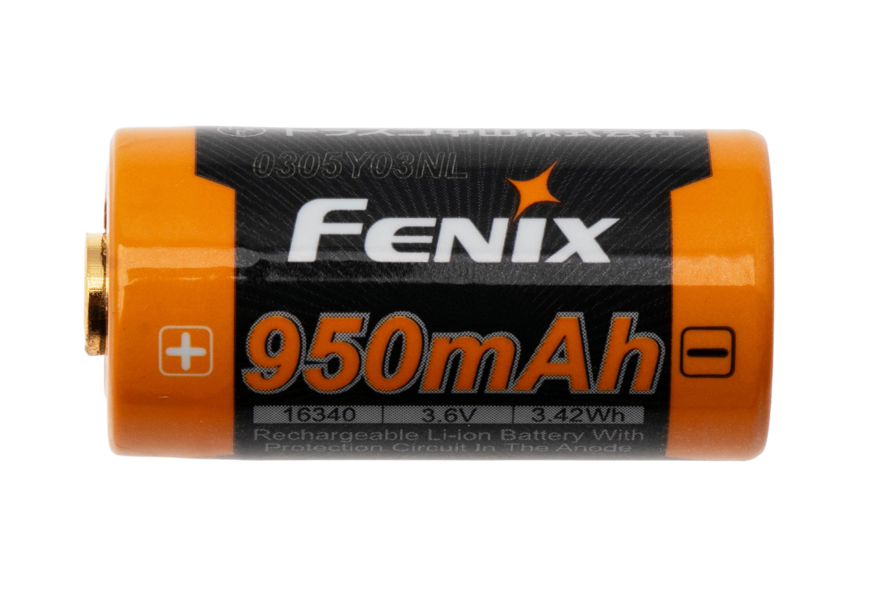 Fenix ARB-L16-950P, 16340, High Discharge, rechargeable battery, 950 mAh  Li-Ion | Advantageously shopping at Knivesandtools.ie