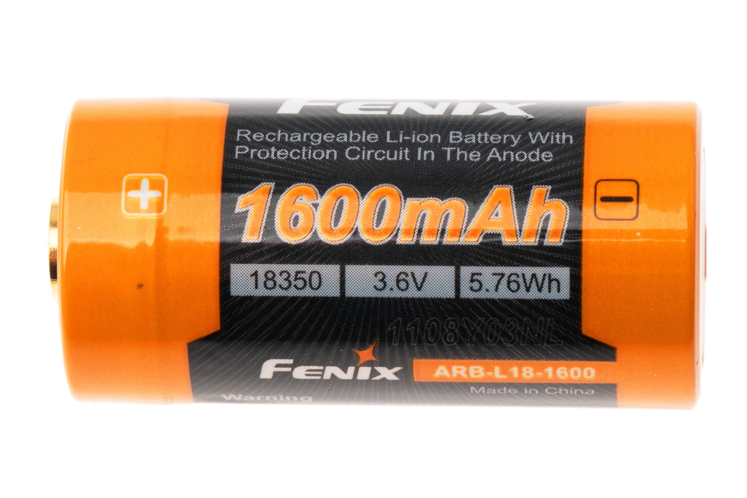 Fenix ARB-L18-1600 18350 Li-ion battery, 1600 mAh | Advantageously