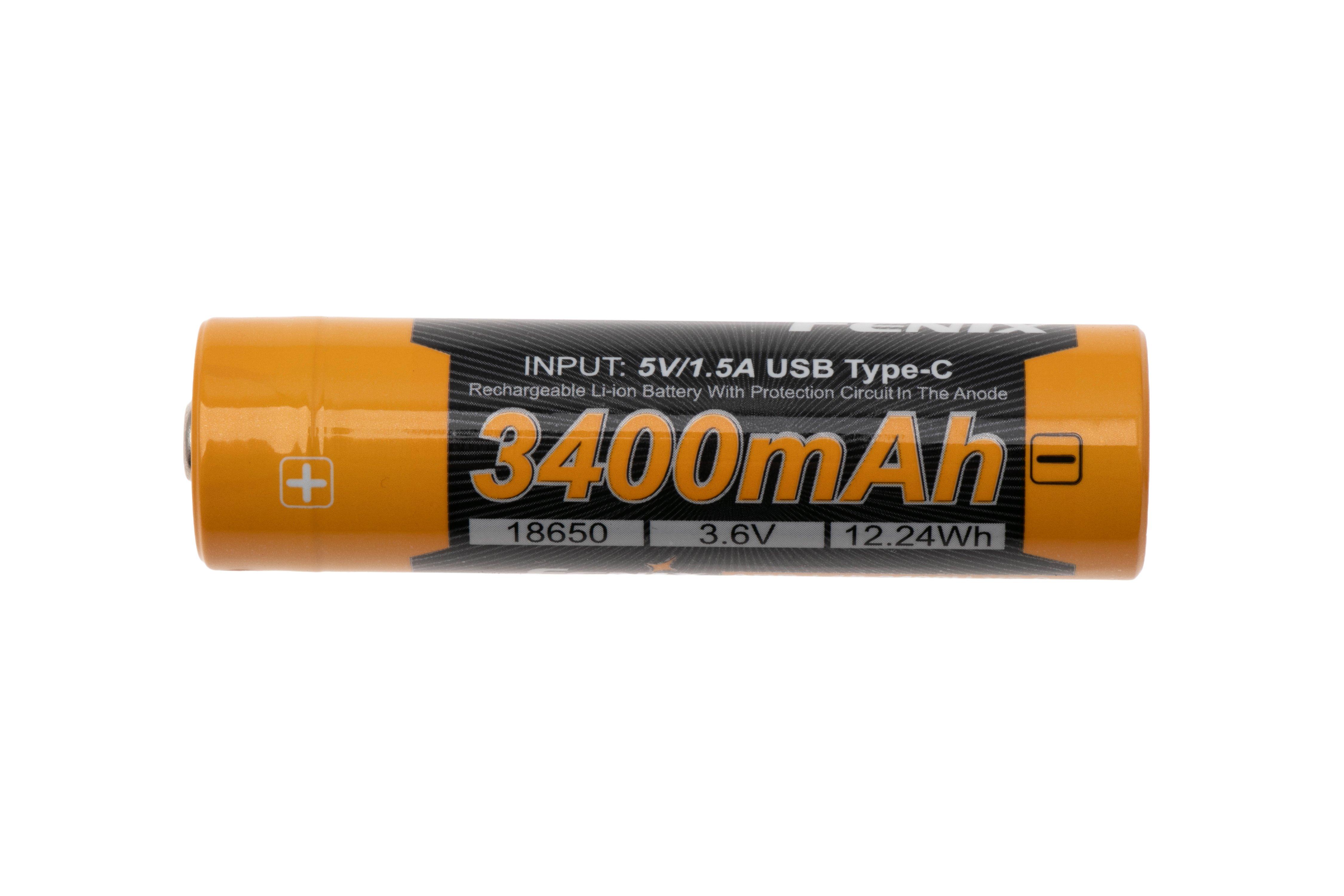 YU✨ Fenix ARB-L18-3400U V3.0, 18650 battery, 3400 mAh | Advantageously