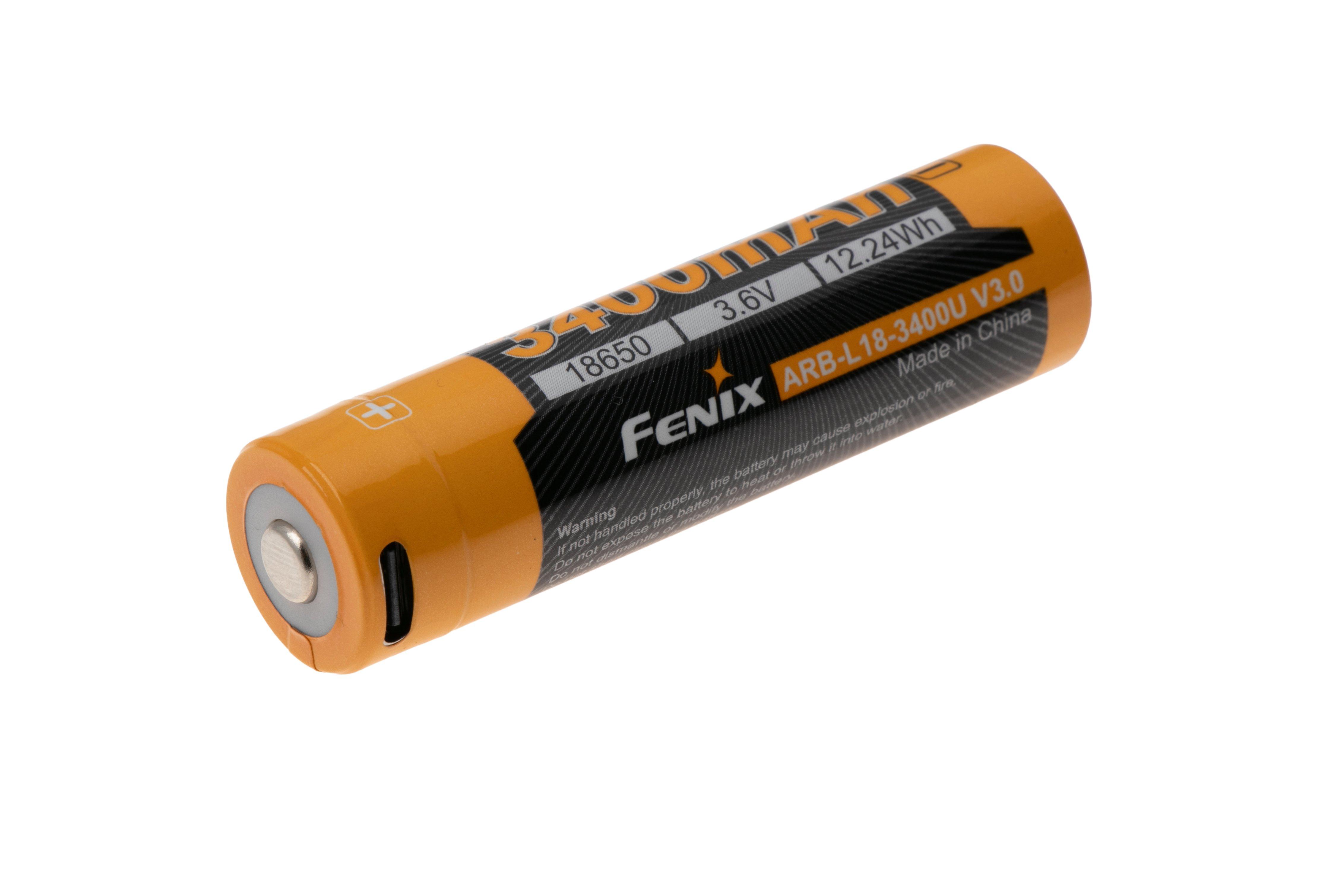 Fenix ARB-L18-3400U V3.0, 18650 battery, 3400 mAh | Advantageously