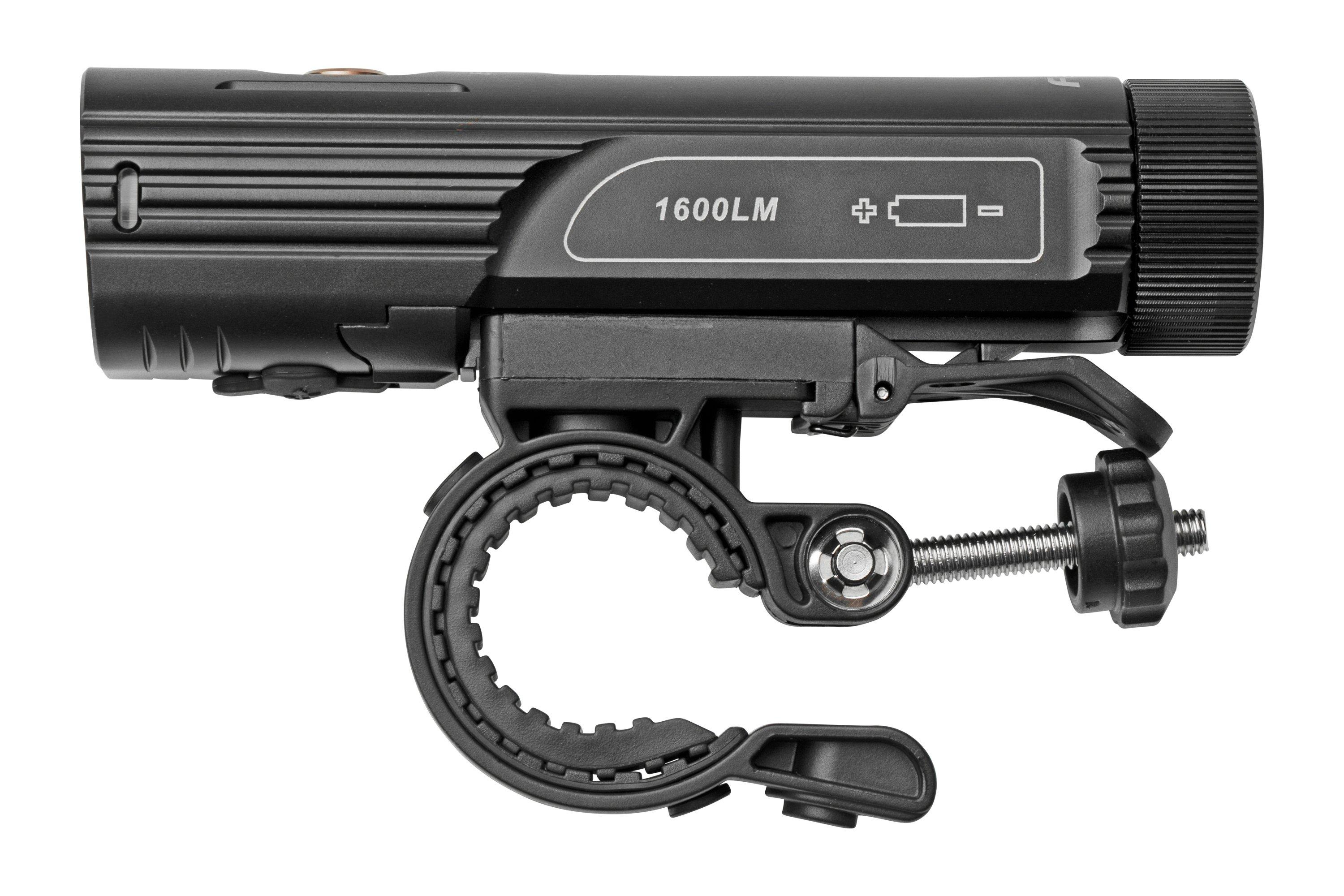 Fenix BC26R, 1600 lumen, rechargeable bike light Advantageously