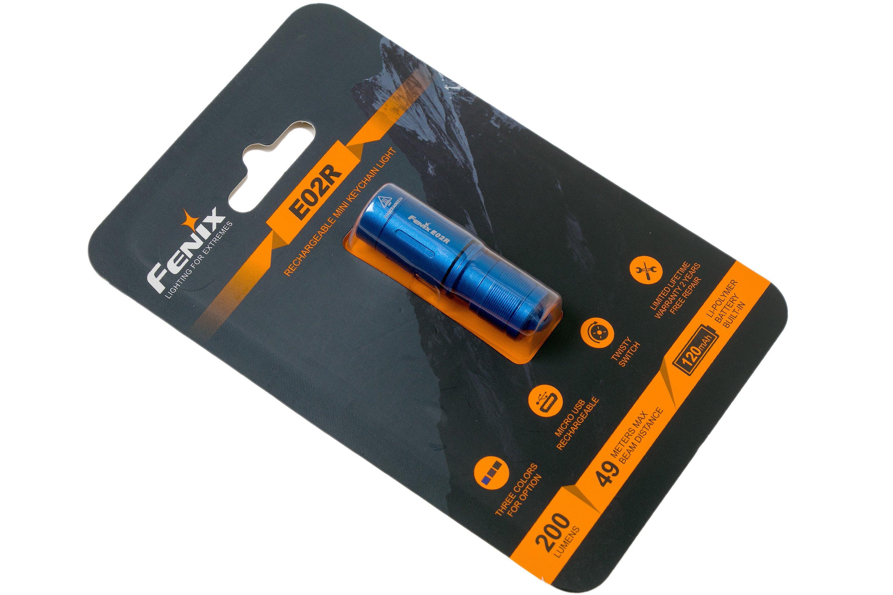Fenix E02R - 200 Lumens - Mini Lampe rechargeable