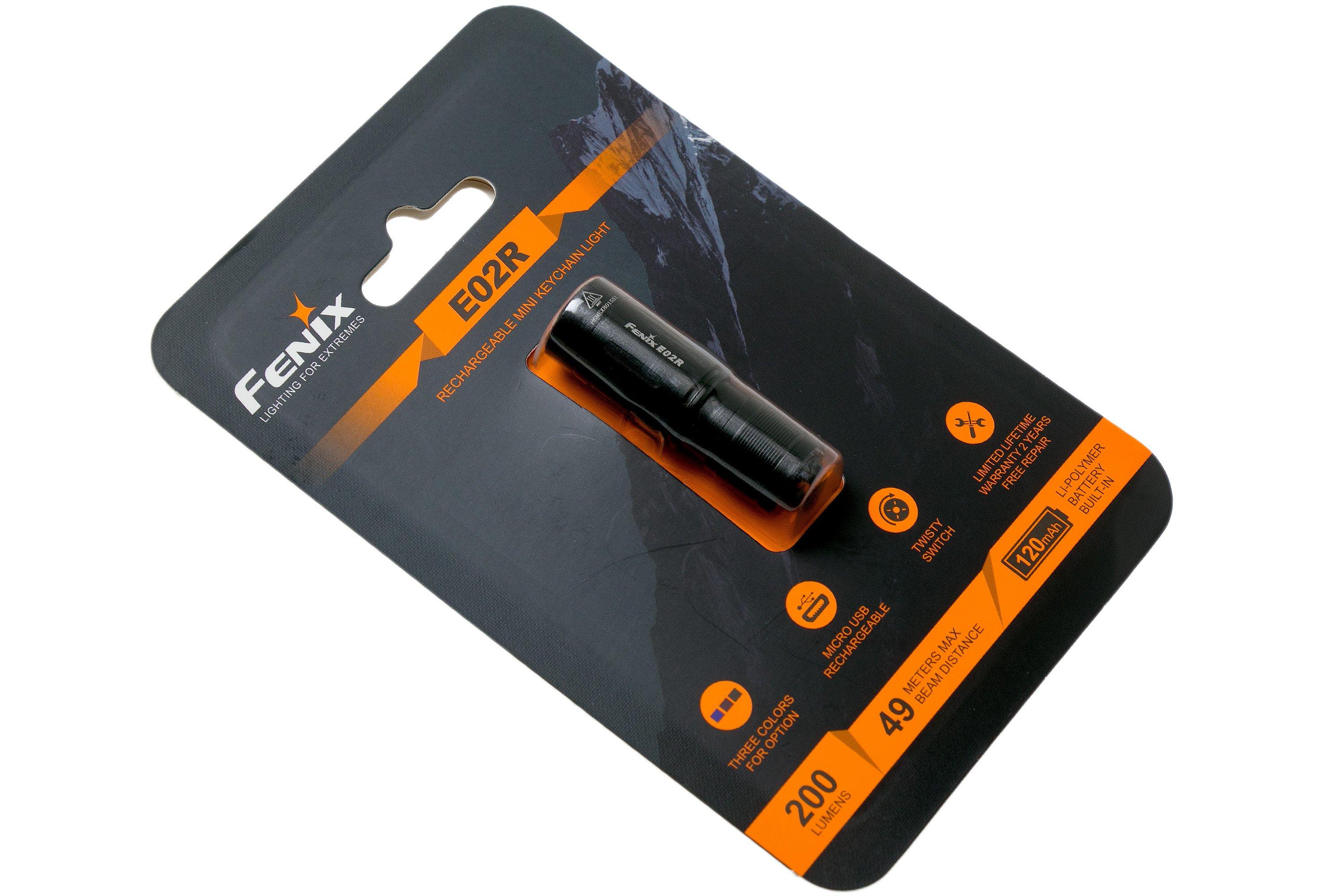 Olight Mini Fenix E01 V2.0 100 Lumen Schlüsselanhänger Taschenlampe Schwarz Fenix E01 V2.0 Zaklamp Sleutelhanger