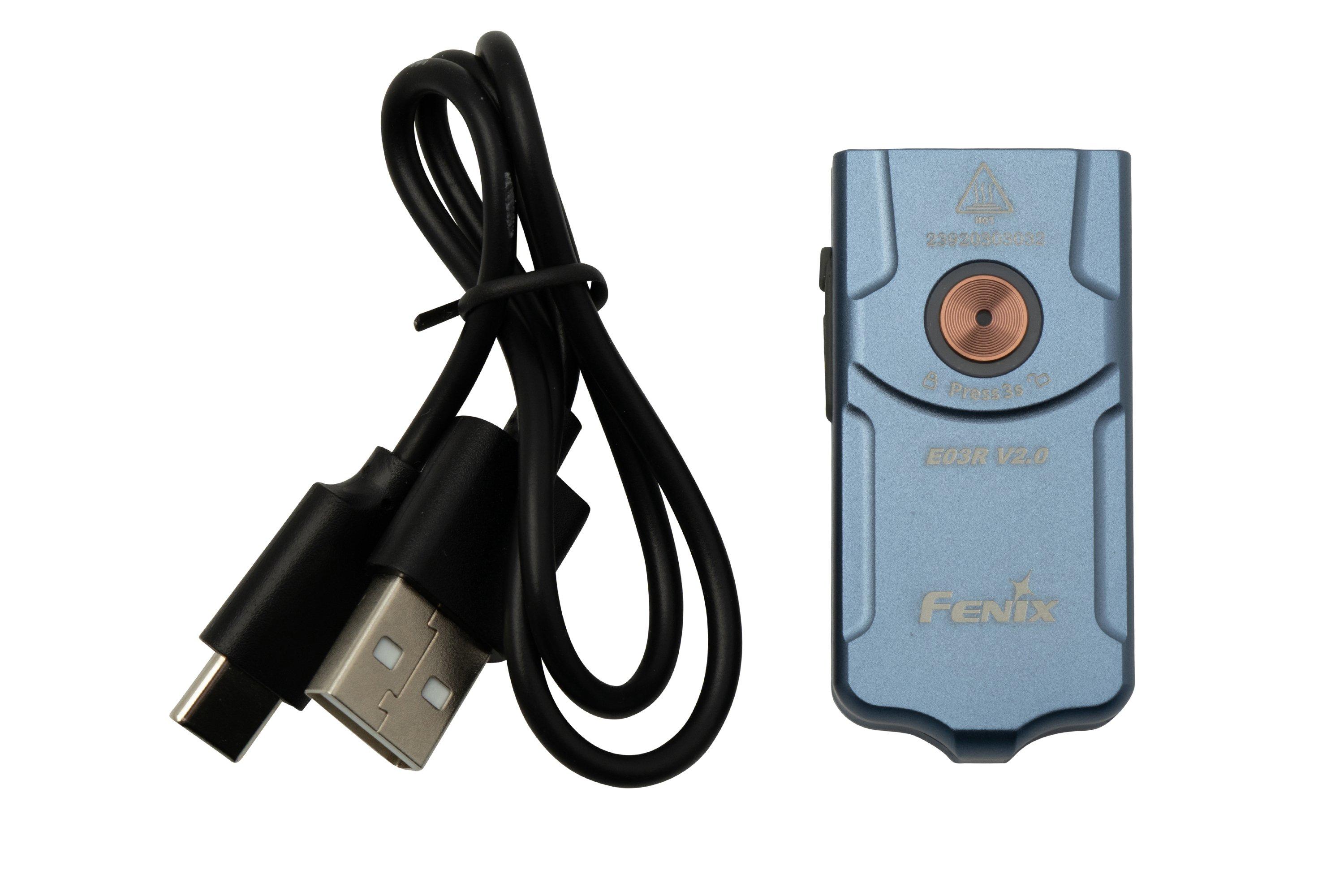 Fenix E03R V2.0 Blue keychain light | Advantageously shopping at