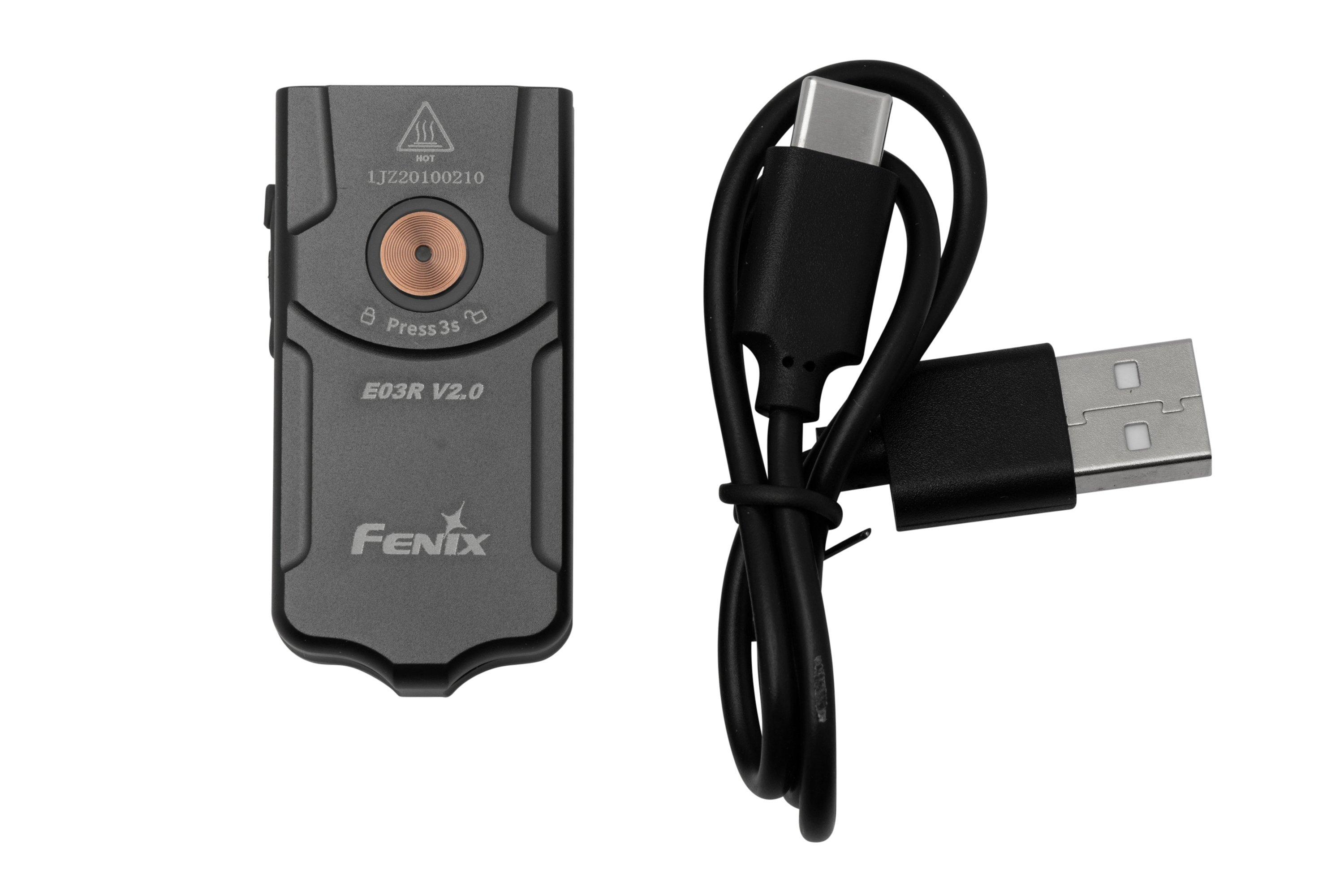 Fenix E03R V2.0 Grey keychain light | Advantageously shopping at ...