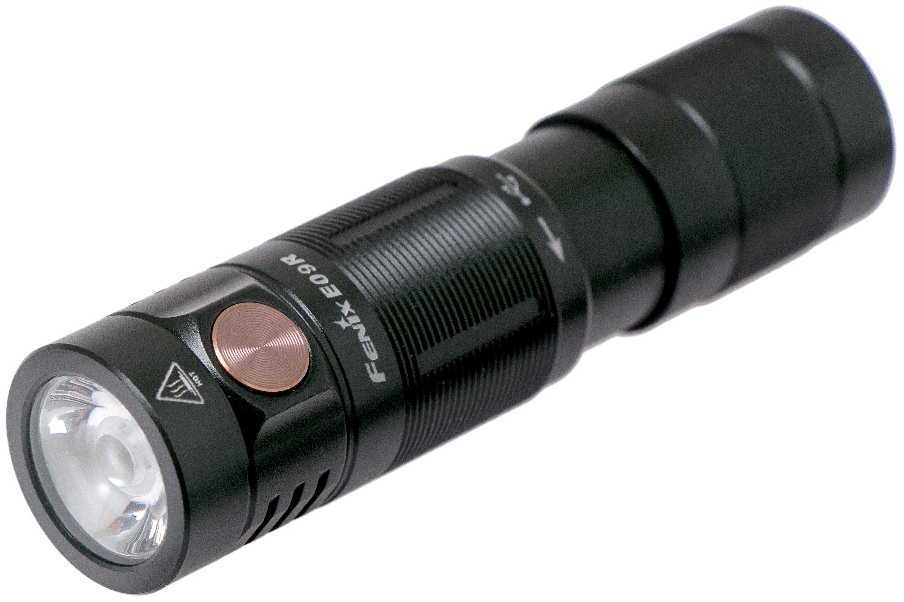 Fenix E09R rechargeable EDC flashlight, 600 lumens | Advantageously ...
