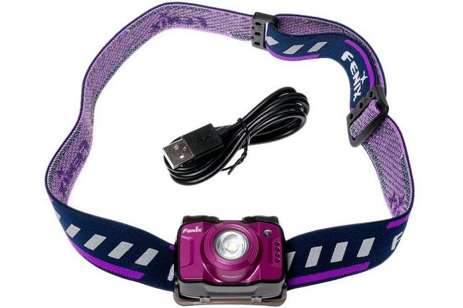 Image for Fenix HL12R rechargeable head torch purple, HL12R-P