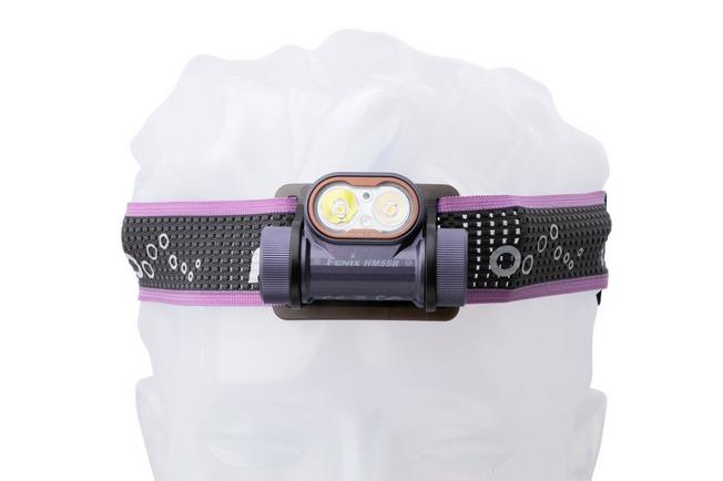 Afbeelding voor Fenix HM55R oplaadbare hoofdlamp, 1200 lumen, Dark Purple