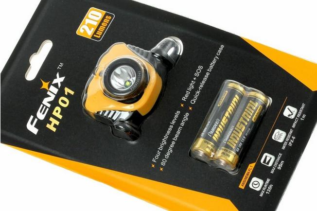 Image for Fenix HP01 LED head lamp, orange/black