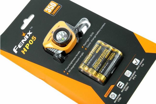 Image for Fenix HP05 LED head lamp, orange/black