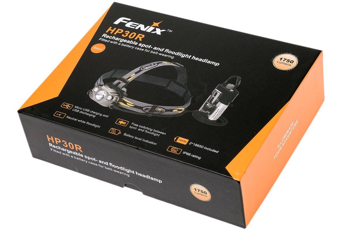 Fenix HP30R Black rechargeable headlight, 1750 lumens | Advantageously ...