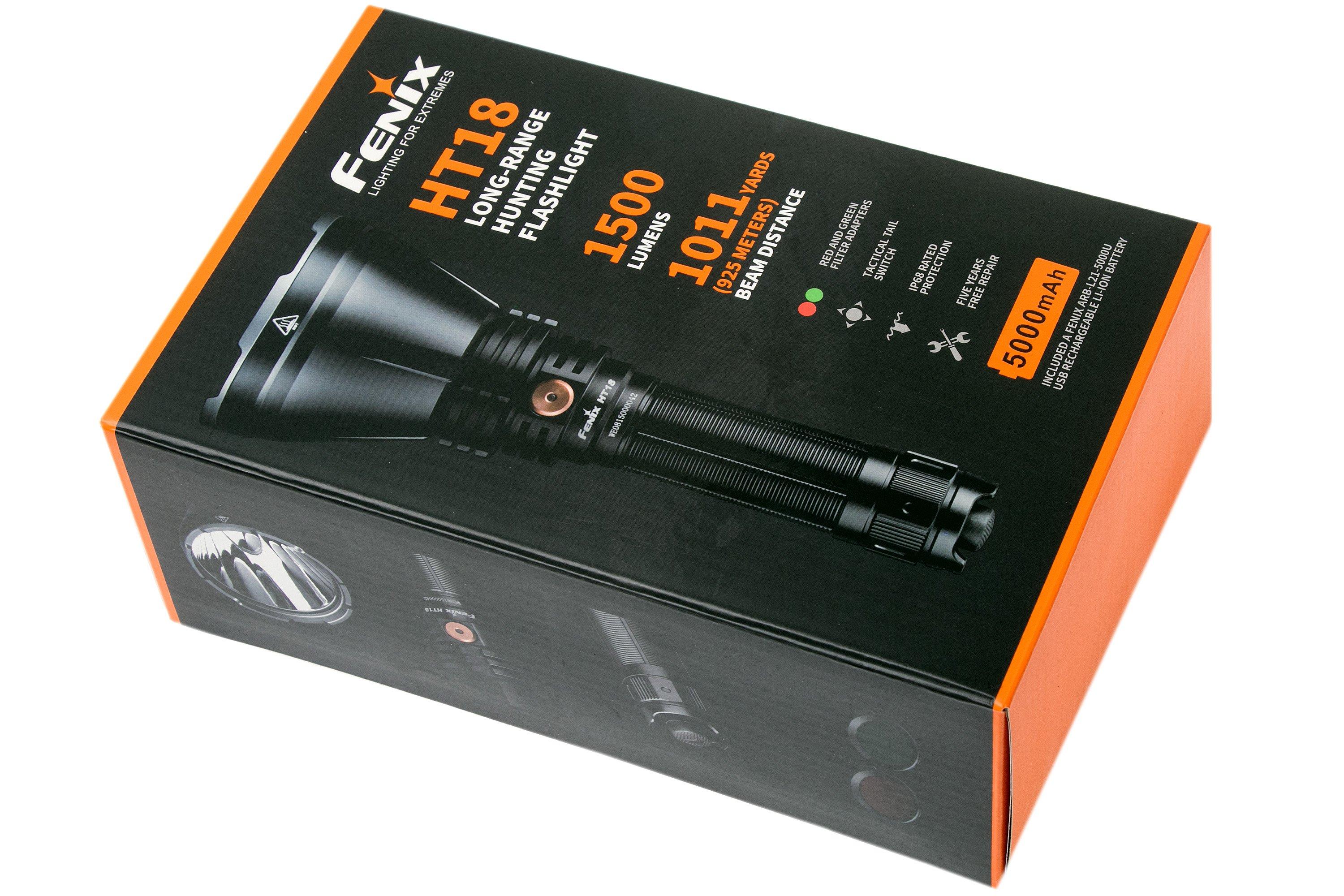 Fenix HT18 hunting flashlight, 1500 lumens