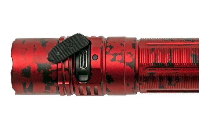 Lampe Torche LED Rechargeable 30W FENSHI Rouge - Vente en Ligne sur