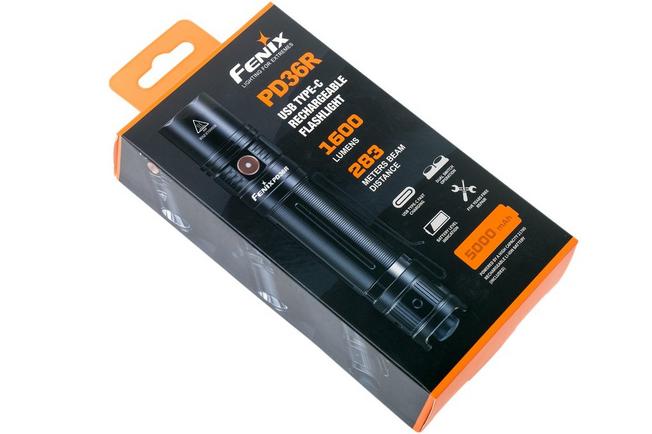 Fenix PD36R rechargeable USB Type C - Lampe de poche tactique 1600 lumens