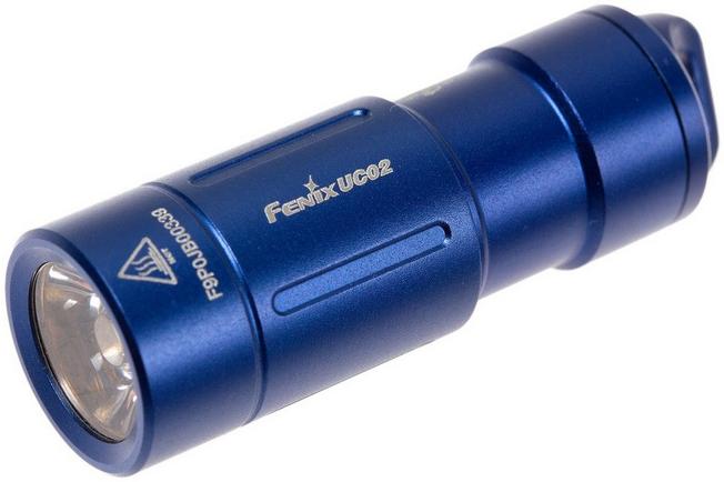 Fenix uc02 acero inoxidable azul USB linterna outdoorlampe LED lámpara schlüsselbun 