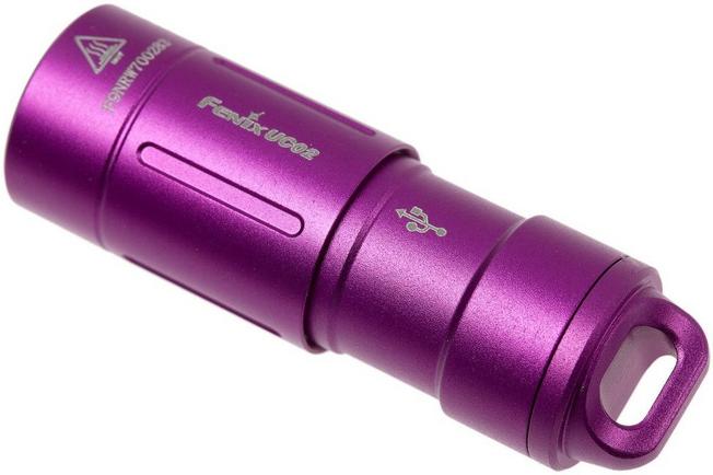 Image for Fenix UC02-P rechargeable LED keychain light, purple