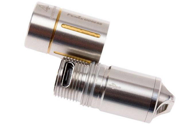 Image for Fenix UC02SS rechargeable LED keychain light, stainless Gold