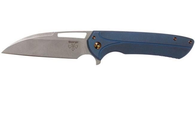 Image for Ferrum Forge Masterblaster Flying V Blue pocket knife, Les George design
