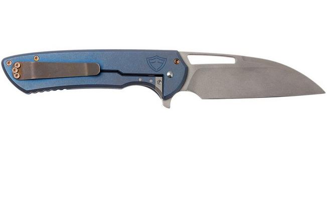 Image for Ferrum Forge Masterblaster Flying V Blue pocket knife, Les George design