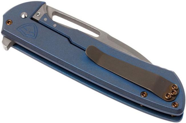 Image for Ferrum Forge Masterblaster Flying V Blue pocket knife, Les George design