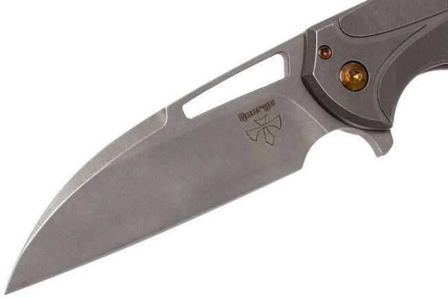 Image for Ferrum Forge Masterblaster Flying V Gray pocket knife, Les George design