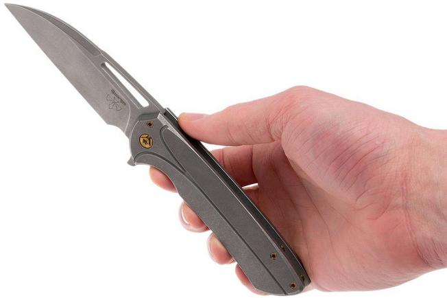 Image for Ferrum Forge Masterblaster Flying V Gray pocket knife, Les George design