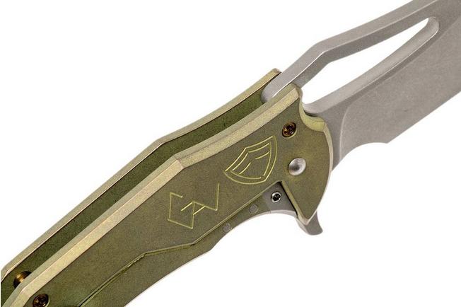 Image for Ferrum Forge Spinner, Gold-coloured Atlantian Plates, Gavko design flipper