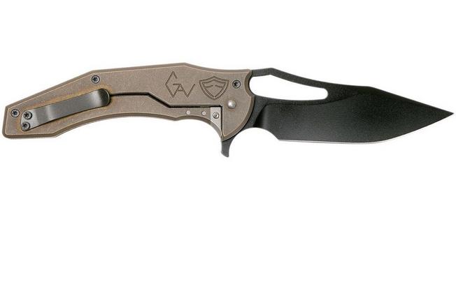 Image for Ferrum Forge Spinner, Bronze Facets, Black Blade, Gavko design flipper