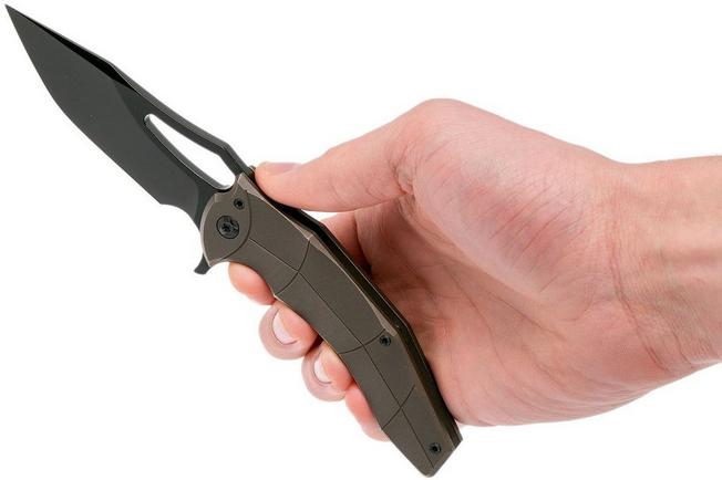 Image for Ferrum Forge Spinner, Bronze Facets, Black Blade, Gavko design flipper