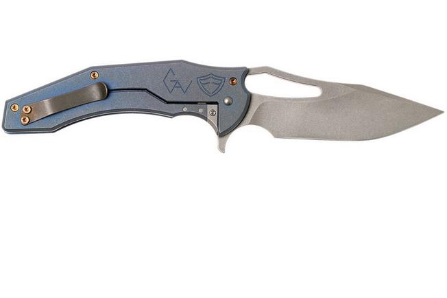 Image for Ferrum Forge Spinner, Blue Slab Plates, Gavko design flipper