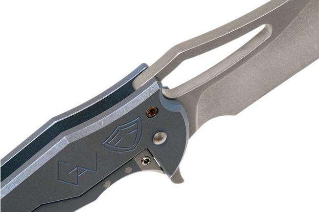 Image for Ferrum Forge Spinner, Blue Slab Plates, Gavko design flipper